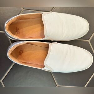 Ugg white leather slip on